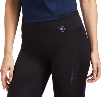 Ariat Ascent Half Grip Tight Black Ladies-CLOTHING: Jodhpurs & Breeches Ladies-Ascot Saddlery