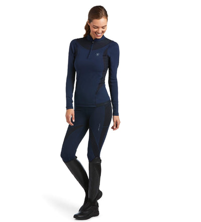 Ariat Ascent Long Sleeve Baselayer Navy Ladies-CLOTHING: Clothing Ladies-Ascot Saddlery