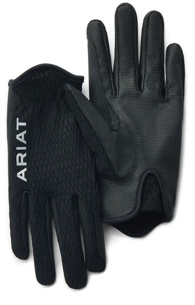 Ariat Gloves Cool Grip Black Uni-RIDER: Gloves-Ascot Saddlery