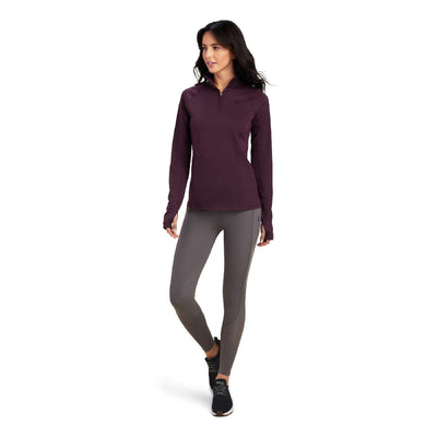 Ariat Lumina Lowell Long Sleeve Baselayer Mulberry Ladies-CLOTHING: Clothing Ladies-Ascot Saddlery