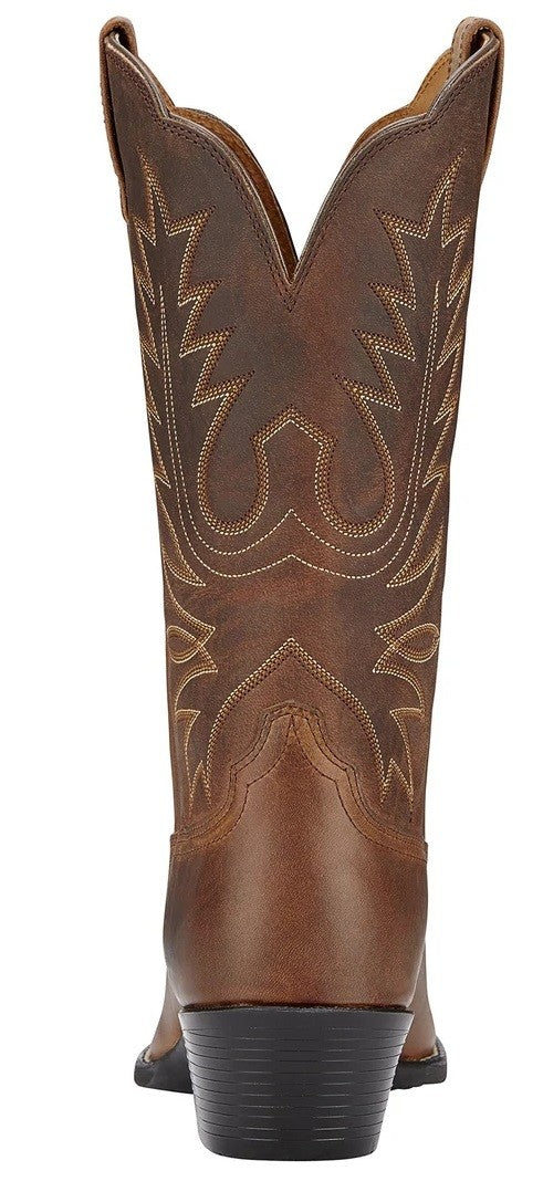 Ariat Western Boots Heritage Distressed Brown Ladies-FOOTWEAR: Western & Roper Boots-Ascot Saddlery