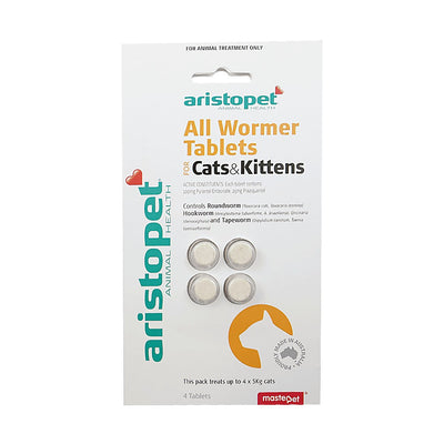Aristopet All Wormer Cat Or Kitten 4 Pack-Cat Potions & Lotions-Ascot Saddlery