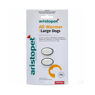 Aristopet All Wormer Tablet Large Dog 2 Pack-Dog Wormer & Flea-Ascot Saddlery