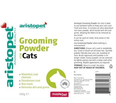 Aristopet Cat Groom Powder 100gm-Cat Potions & Lotions-Ascot Saddlery