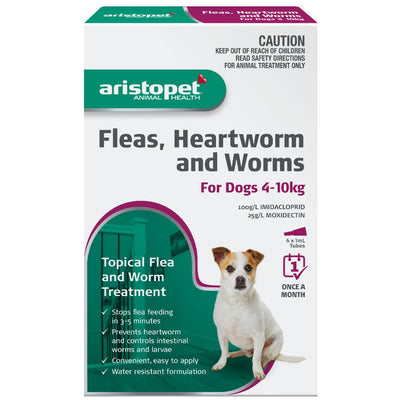 Aristopet Spot Treatment Dog 4kg To 10kg Pack Of 3-Dog Wormer & Flea-Ascot Saddlery