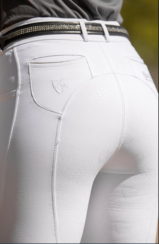 Bare Equestrian Signature Breeches White Ladies-CLOTHING: Jodhpurs & Breeches Ladies-Ascot Saddlery