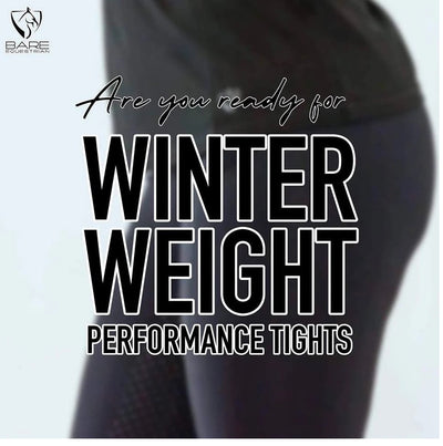 Bare Equestrian Thermo Fit Winter Performance Riding Tights Black-CLOTHING: Jodhpurs & Breeches Ladies-Ascot Saddlery