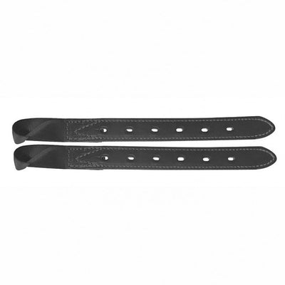 Bates Girth Point Leather Show Pair Black-SADDLES: Saddle Accessories & Gullets-Ascot Saddlery
