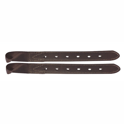 Bates Girth Point Leather Show Pair Brown-SADDLES: Saddle Accessories & Gullets-Ascot Saddlery