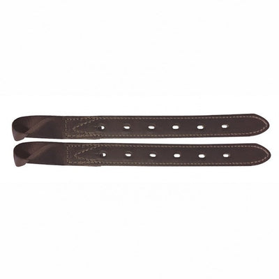 Bates Girth Point Leather Show Pair Brown-SADDLES: Saddle Accessories & Gullets-Ascot Saddlery