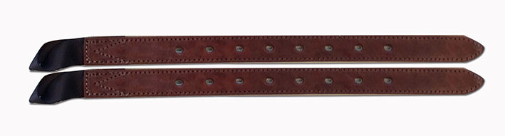 Bates Girth Point Leather Show Pair Havana 26 Inch-SADDLES: Saddle Accessories & Gullets-Ascot Saddlery