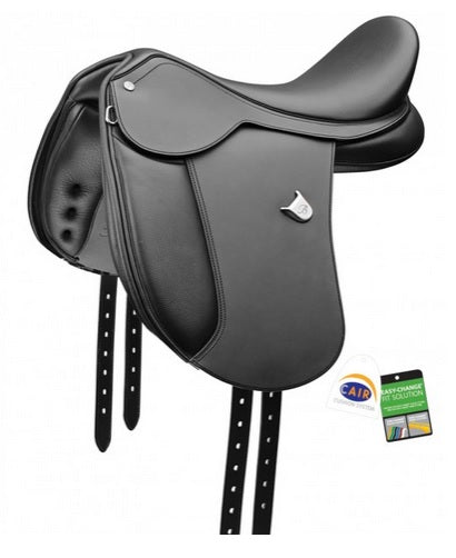 Bates Pony Cair Dressage Saddle Black-SADDLES: Dressage Saddles-Ascot Saddlery