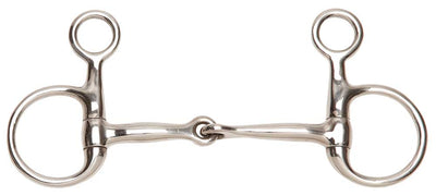 Baucher Snaffle Jointed Mouth Stainless Steel-HORSE: Bits-Ascot Saddlery