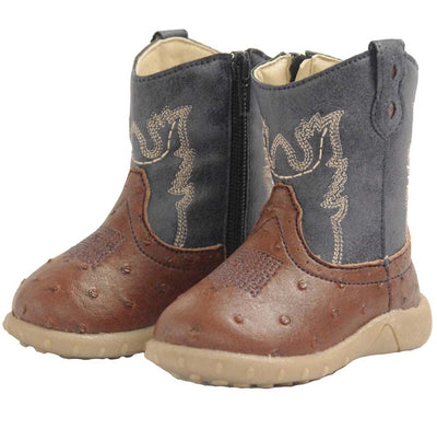 Baxter Western Boots Childrens Dark Brown Baby-FOOTWEAR: Western & Roper Boots-Ascot Saddlery
