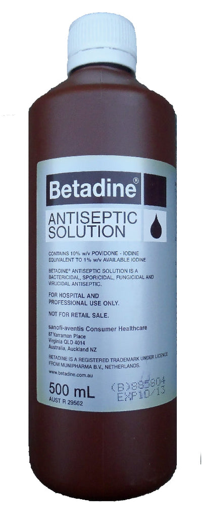 Betadine 500ml-STABLE: First Aid & Dressings-Ascot Saddlery