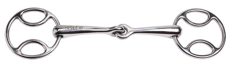 Bevel Bit Jointed Mouth Stainless Steel-HORSE: Bits-Ascot Saddlery