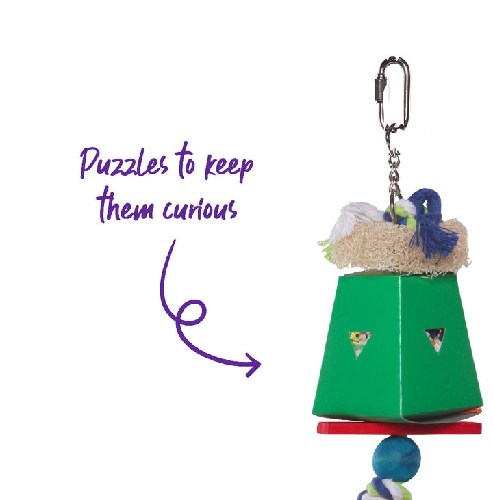 Bird Foraging Box Twin Hanging Cardboard-Bird Cages & Furniture-Ascot Saddlery
