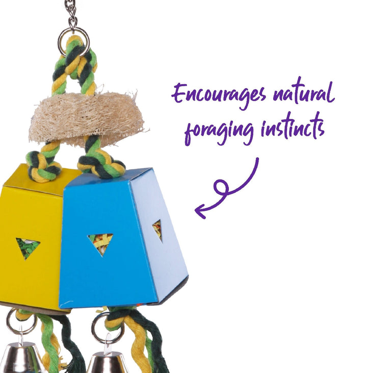 Bird Foraging Box Twin Parallel Cardboard-Bird Cages & Furniture-Ascot Saddlery