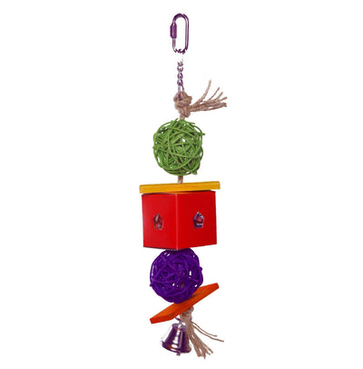 Bird Foraging Toy Twin Ball & Cardboard Small-Bird Toys-Ascot Saddlery