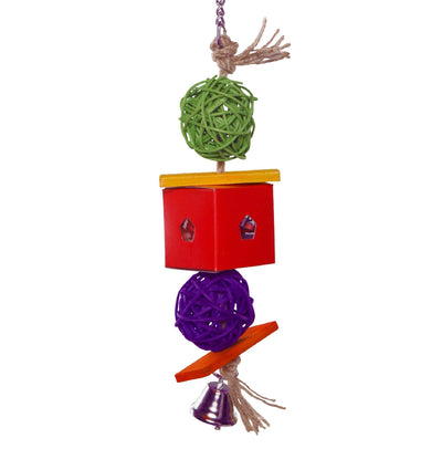 Bird Foraging Toy Twin Ball & Cardboard Small-Bird Toys-Ascot Saddlery