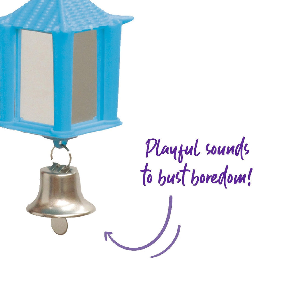 Bird Mirror Lantern With Bell-Bird Cages & Furniture-Ascot Saddlery