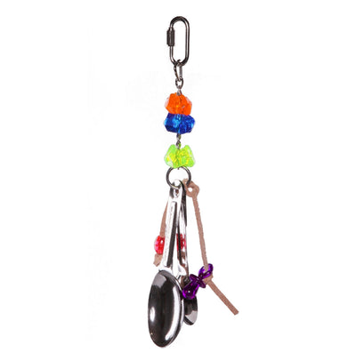 Bird Toy Hanging Spoons With Beads Small-Bird Toys-Ascot Saddlery