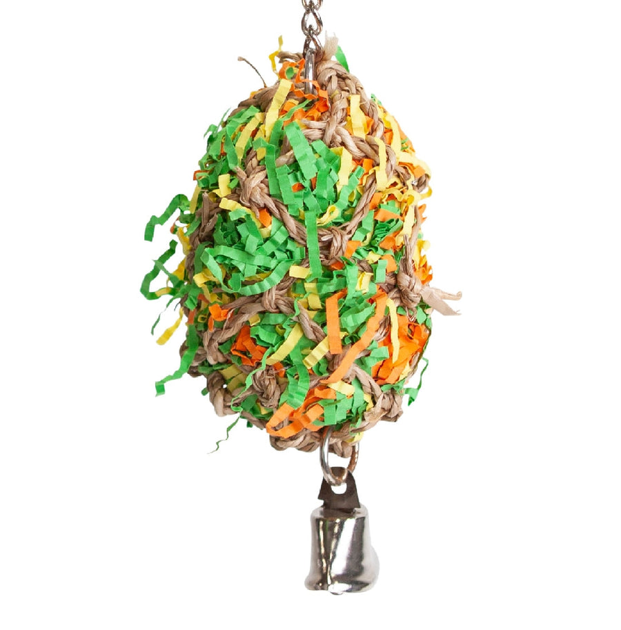 Bird Toy Kazoo Crinkle Ball & Bell-Bird Toys-Ascot Saddlery