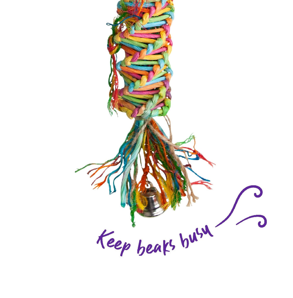 Bird Toy Kazoo Rainbow Sisal Tower Medium-Bird Toys-Ascot Saddlery
