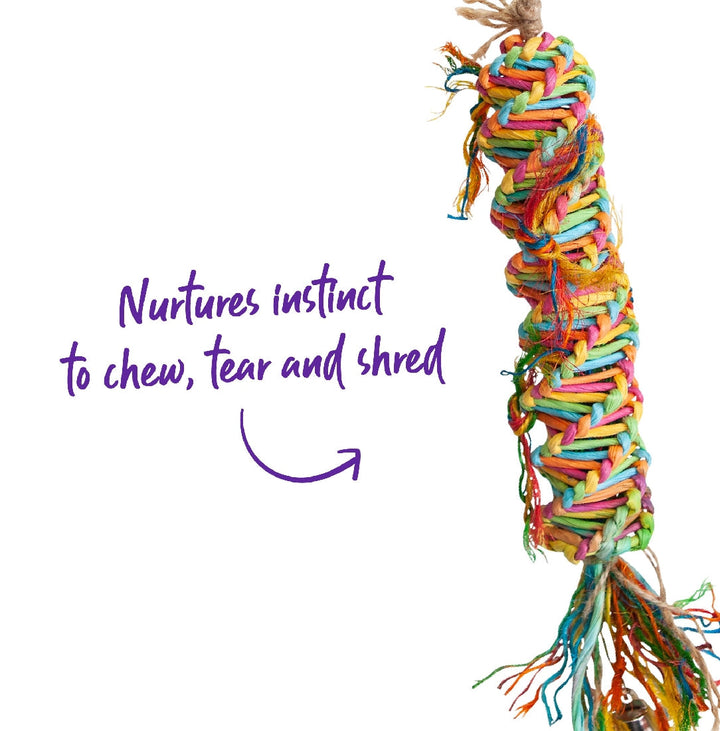 Bird Toy Kazoo Rainbow Sisal Tower Medium-Bird Toys-Ascot Saddlery