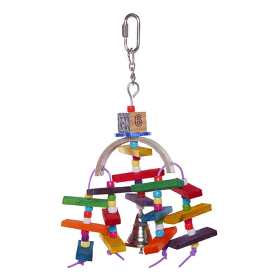 Bird Toy Natural Wooden Rainbow Small-Bird Toys-Ascot Saddlery