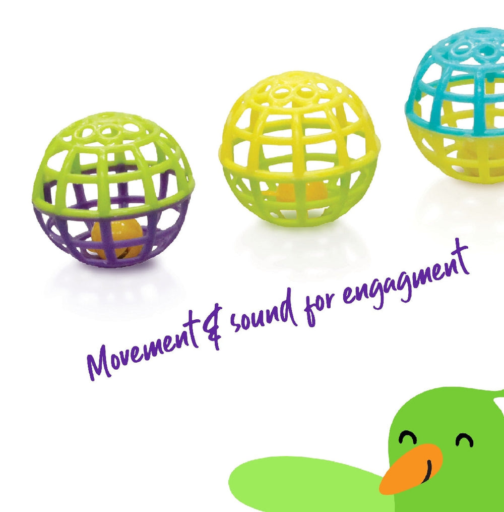 Bird Toy Roller Balls 4 Pack-Bird Toys-Ascot Saddlery