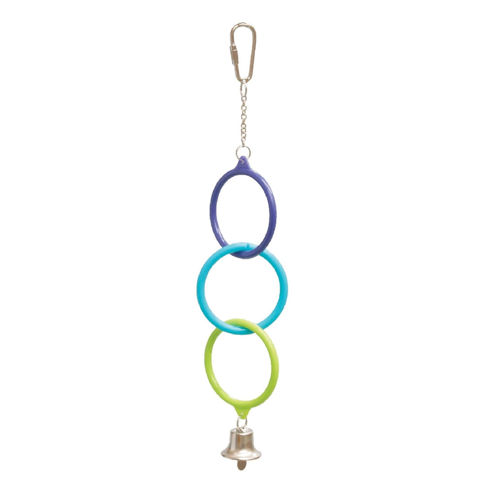 Bird Toy Triple Cage Ring With Bell-Bird Toys-Ascot Saddlery