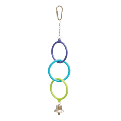 Bird Toy Triple Cage Ring With Bell-Bird Toys-Ascot Saddlery