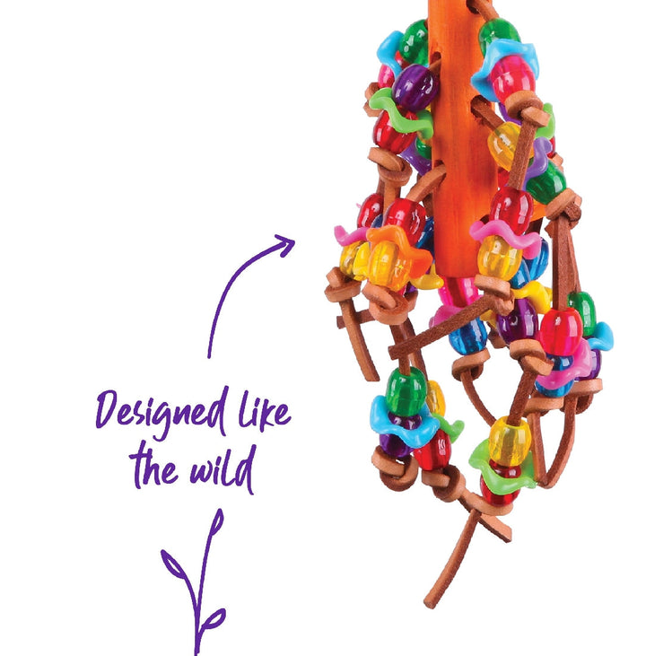 Bird Toy With Beads Assorted Medium-Bird Toys-Ascot Saddlery