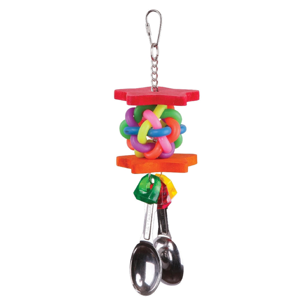 Bird Toy With Star Chips & Spoons Medium-Bird Toys-Ascot Saddlery