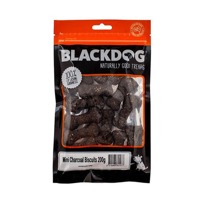 Blackdog Biscuit Mini Charcoal 150gm-Dog Treats-Ascot Saddlery