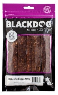 Blackdog Roo Jerky Straps 150gm-Dog Treats-Ascot Saddlery