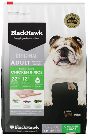 Blackhawk Dog Adult Chicken & Rice 10kg-Dog Food-Ascot Saddlery