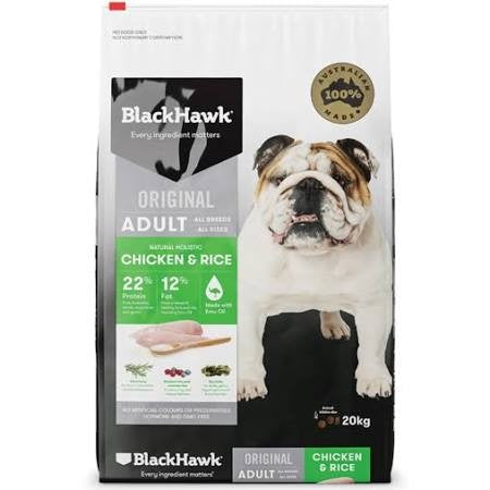 Blackhawk Dog Adult Chicken & Rice 20kg-Dog Food-Ascot Saddlery