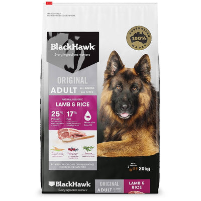 Blackhawk Dog Adult Lamb & Rice 20kg-Dog Food-Ascot Saddlery