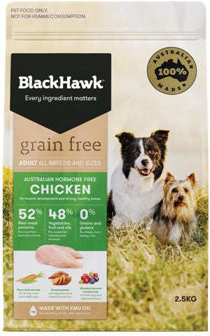 Blackhawk Dog Grainfree Adult Chicken 2.5kg-Dog Food-Ascot Saddlery