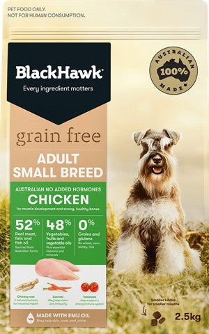 Blackhawk Dog Grainfree Adult Chicken Small Breed 2.5kg-Dog Food-Ascot Saddlery