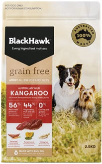 Blackhawk Dog Grainfree Adult Kangaroo 2.5kg-Dog Food-Ascot Saddlery