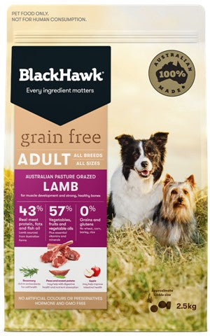 Blackhawk Dog Grainfree Adult Lamb 2.5kg-Dog Food-Ascot Saddlery