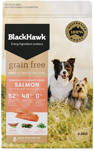 Blackhawk Dog Grainfree Adult Salmon 2.5kg-Dog Food-Ascot Saddlery