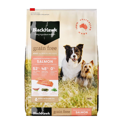 Blackhawk Dog Grainfree Adult Salmon 7kg-Dog Food-Ascot Saddlery