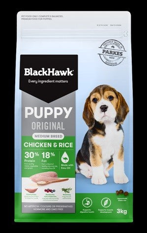 Blackhawk Dog Puppy Chicken & Rice Medium Breed-Dog Food-Ascot Saddlery