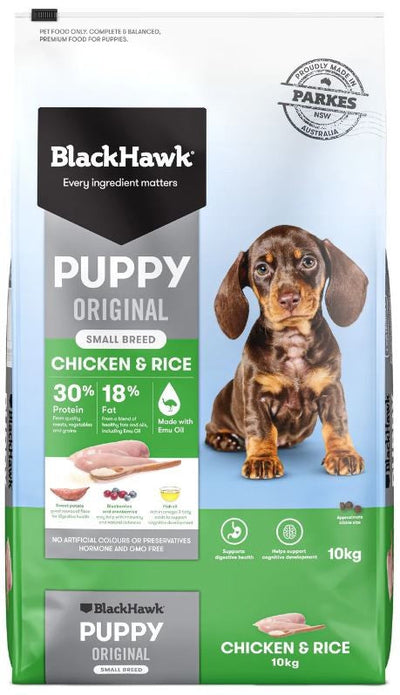 Blackhawk Dog Puppy Chicken & Rice Small Breed 10kg-Dog Food-Ascot Saddlery