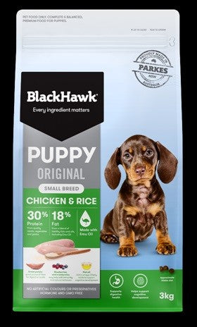 Blackhawk Dog Puppy Chicken & Rice Small Breed 3kg-Dog Food-Ascot Saddlery