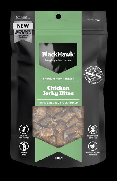 Blackhawk Dog Treat Puppy Chicken Bites 100gm-Dog Treats-Ascot Saddlery